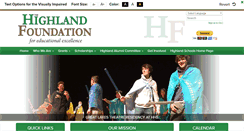 Desktop Screenshot of highlandfoundation.org