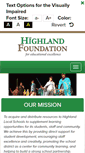 Mobile Screenshot of highlandfoundation.org