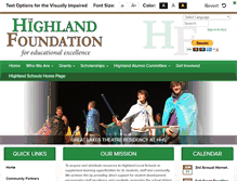 Tablet Screenshot of highlandfoundation.org